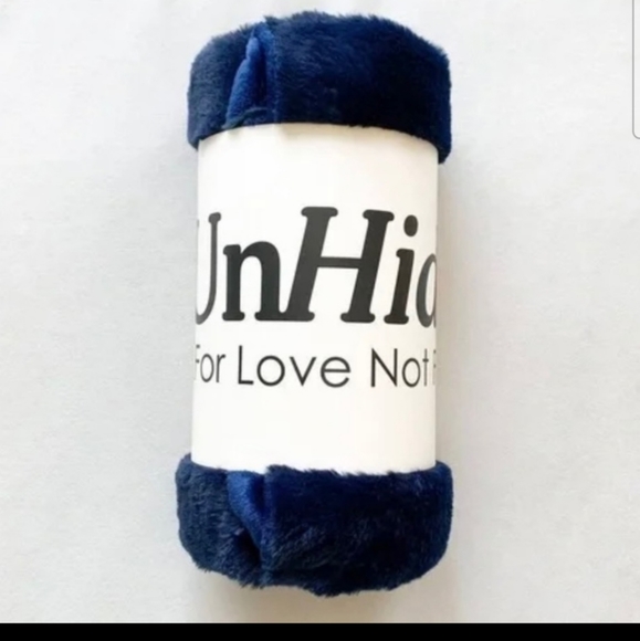 Unhide Bedding Unhide Lil Marshmallow Faux Fur Blanket Navy Poshmark